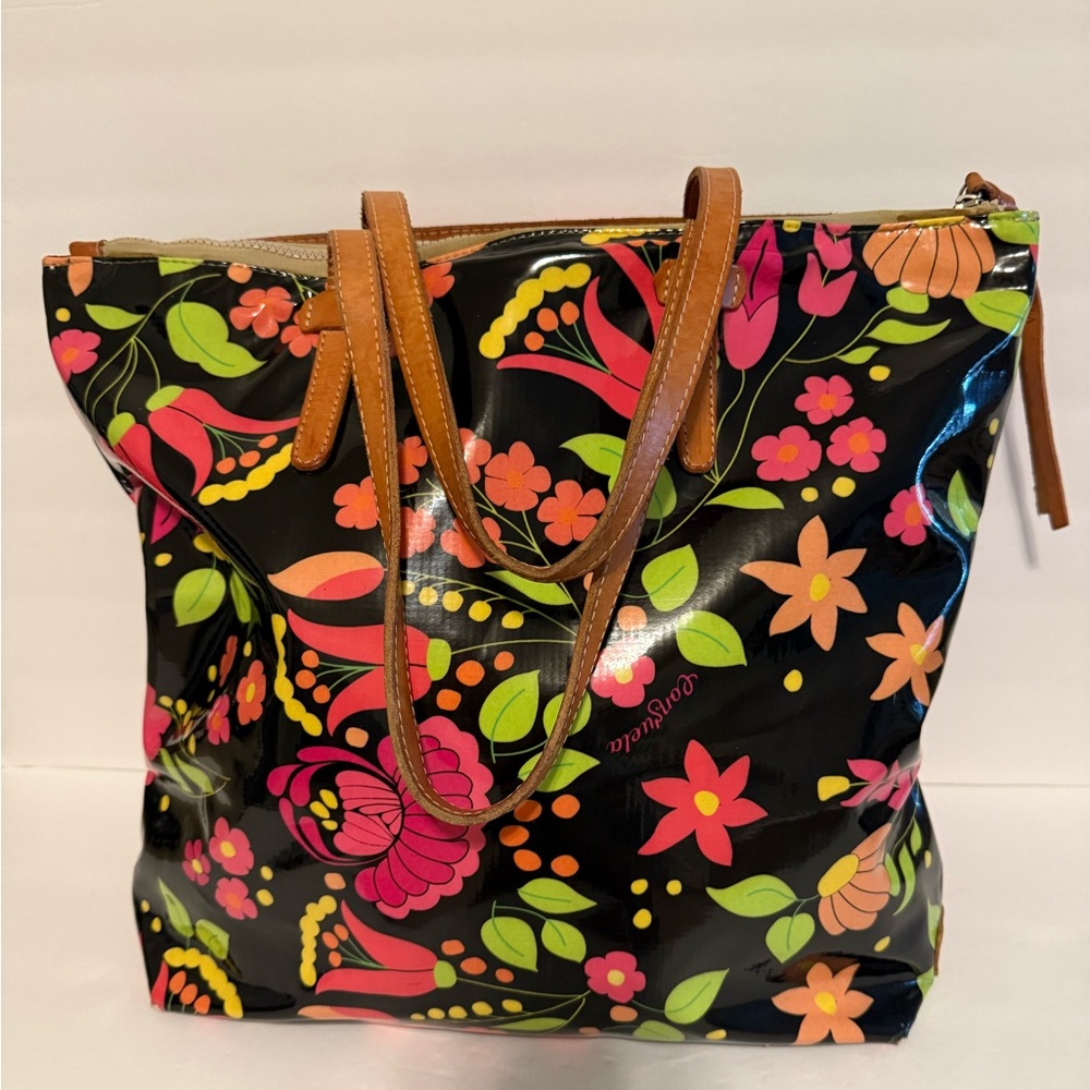Viva Consuela Shopping Tote Bag Black Pink Green